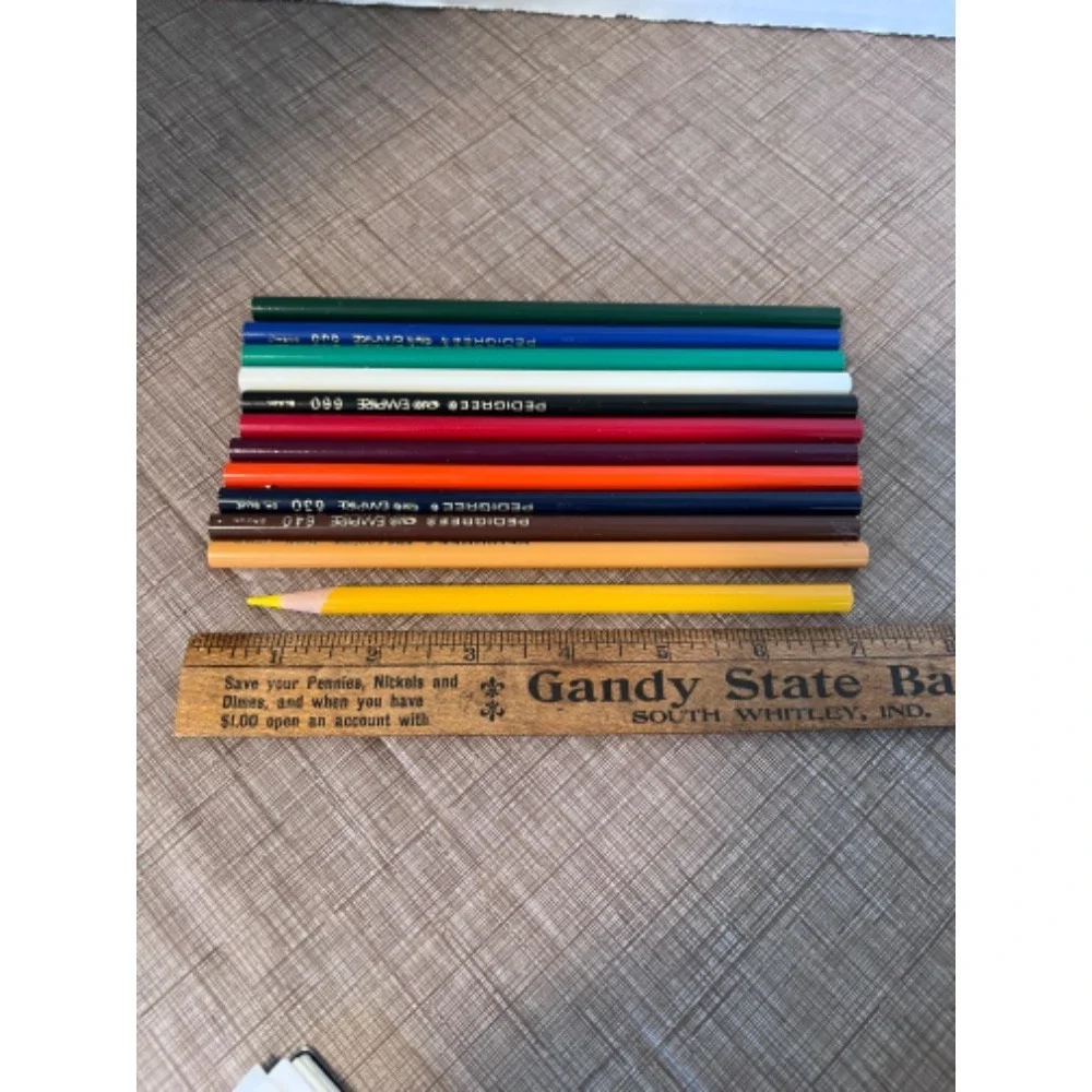 Vintage Pedigree Colored Pencils Set, Artist Drawing Sketching, 12 Colors